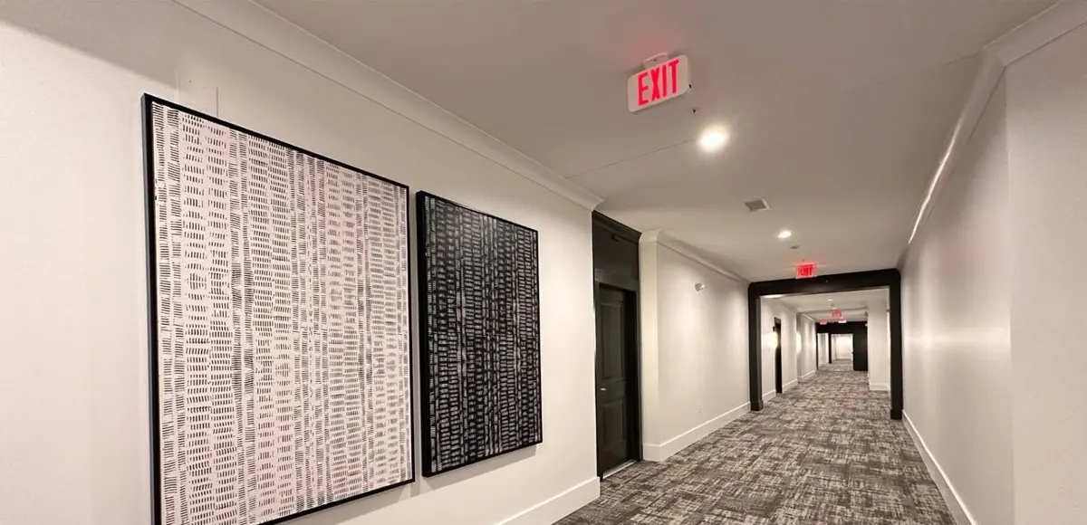 Corridor carpet, after renovation