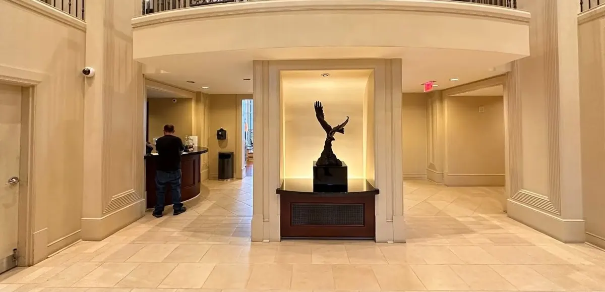 Atrium lobby, before renovation