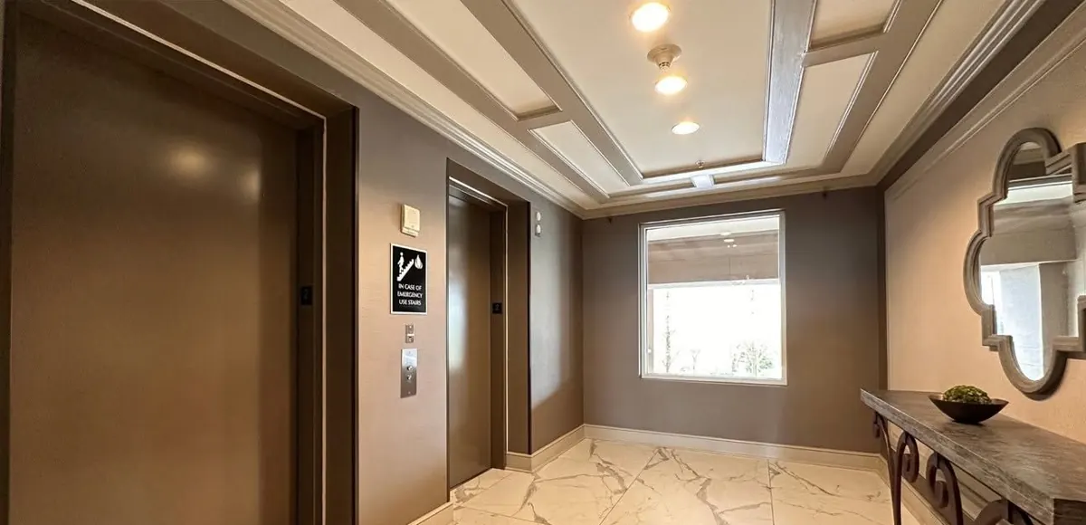 Elevator vestibule, after renovation