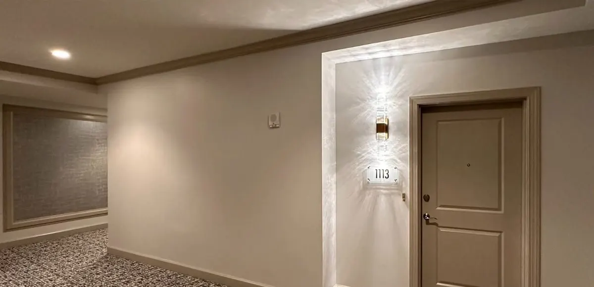 Hallway carpet, after renovation