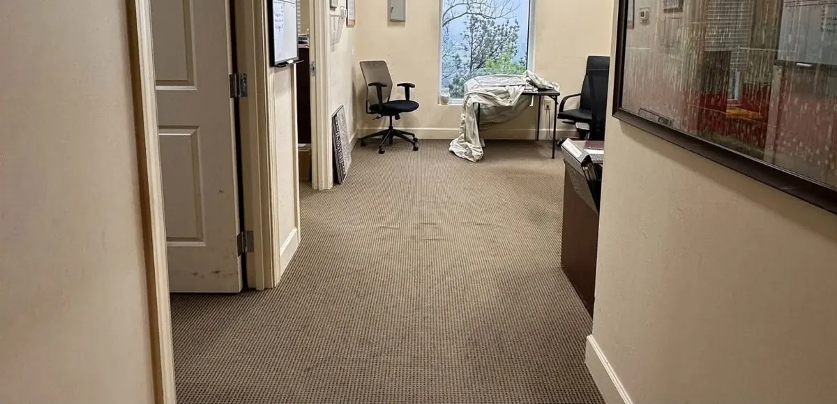 Office corridor, before renovation