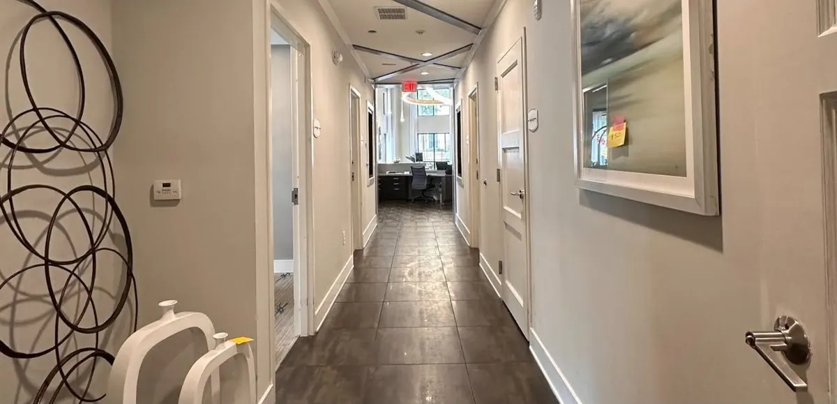 Residential corridor, before renovation