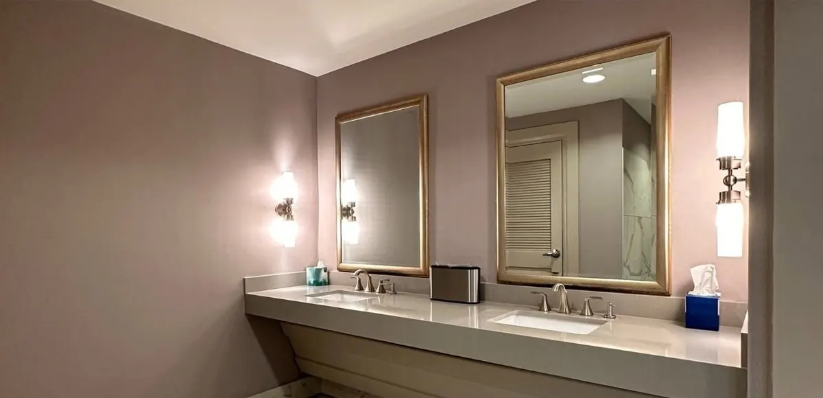 Restroom vanity, after renovation