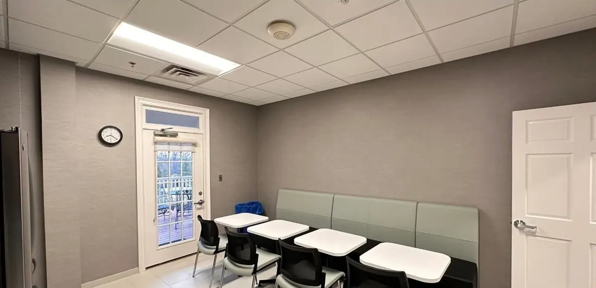 Staff break room, after renovation