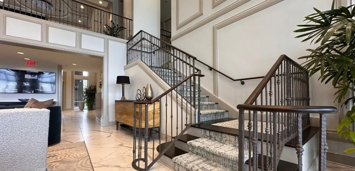 Lobby staircase, after renovation