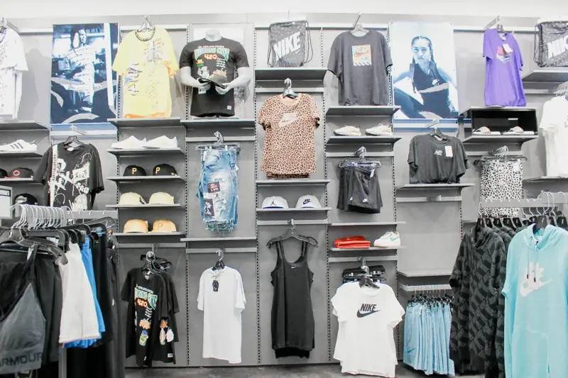 Retail display area with new flooring